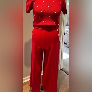 Lillie Ruben Red Wide Leg Pants
